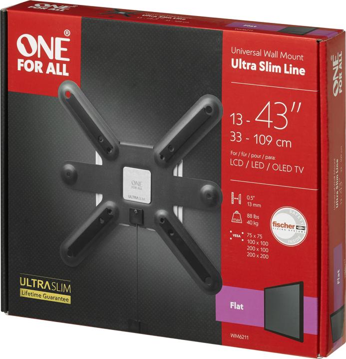 Image du produit One for All Ultraslim WM6211 (Mur, 42", 40 kg)