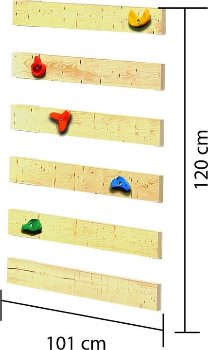 Produktbild Akubi Karibu Kinderspielturm Lott Fichte inkl. Kletterwand
