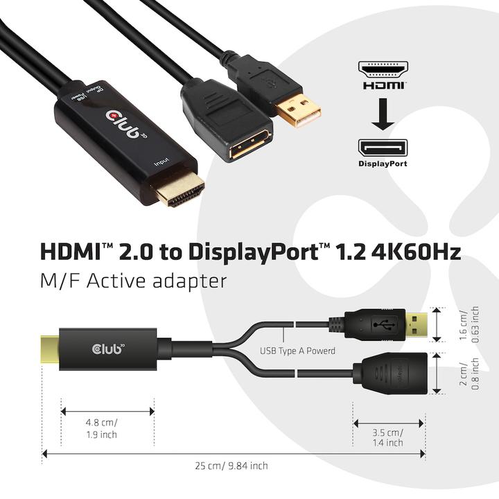 Image du produit Club 3D CAC-1331 (0.25 m, HDMI)