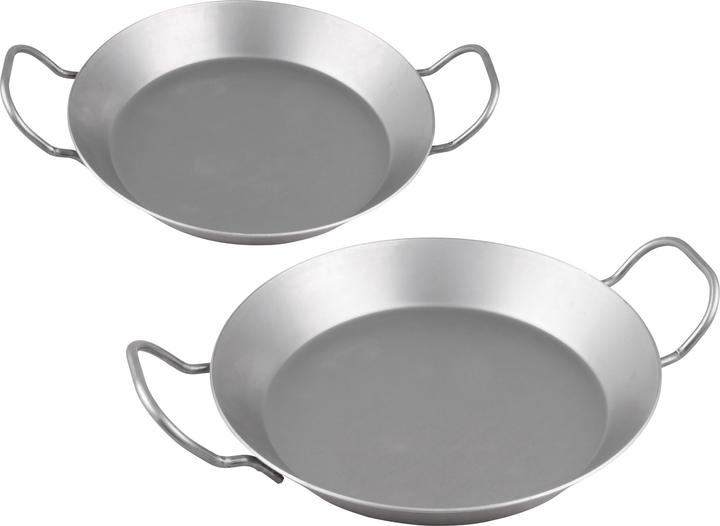 CHG Set di padelle in ferro 2 pezzi. (24 cm, Set di pentole e padelle da cucina, Ferro)