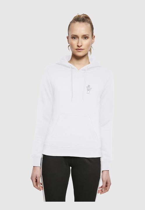Immagine prodotto Merchcode Donna Peace - Felpa con cappuccio bianca a mano scribble - 161247 (S)