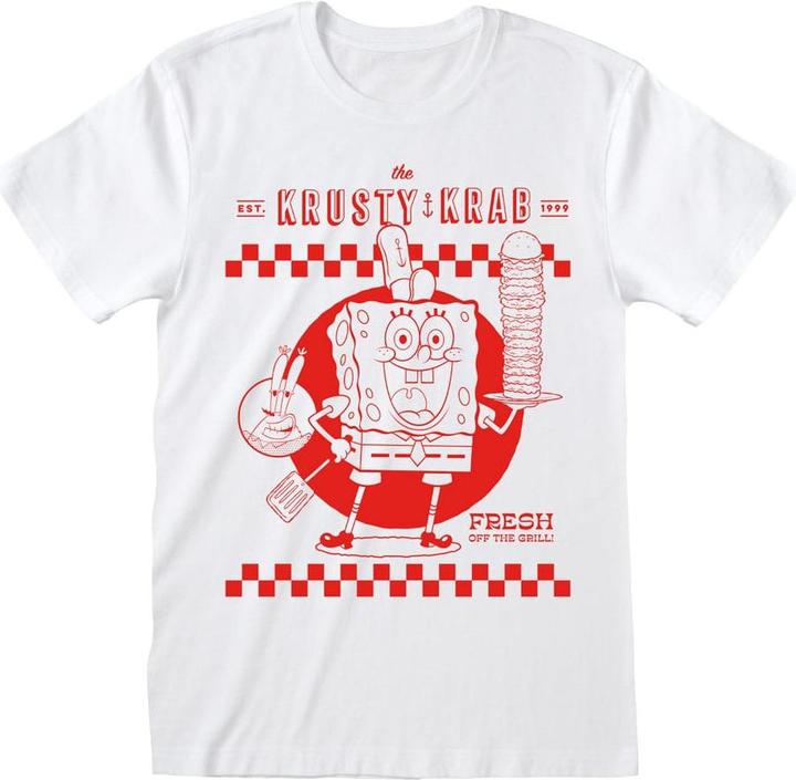 Heroes Inc SpongeBob Schwammkopf T-Shirt Krusty Krab White Grösse M (M)