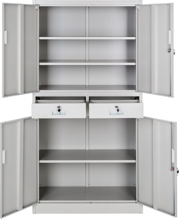 Actual product image tectake Filing cabinet with 2 drawers (90 x 40 x 180 cm)