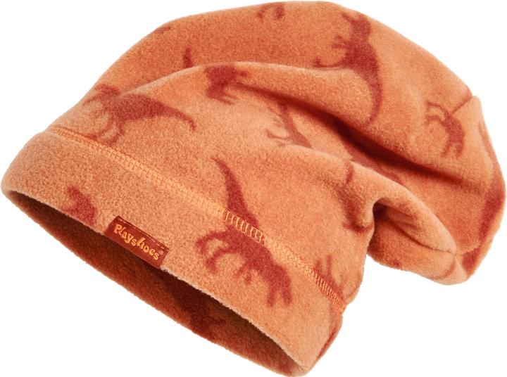 Produktbild Playshoes Mütze Fleece-Beanie Dinos Ocker Gr. 49 (49)