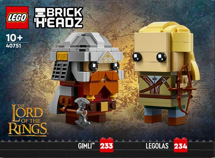 Produktbild LEGO Herr der Ringe Legolas und Gimli (40751, LEGO Brickheadz)