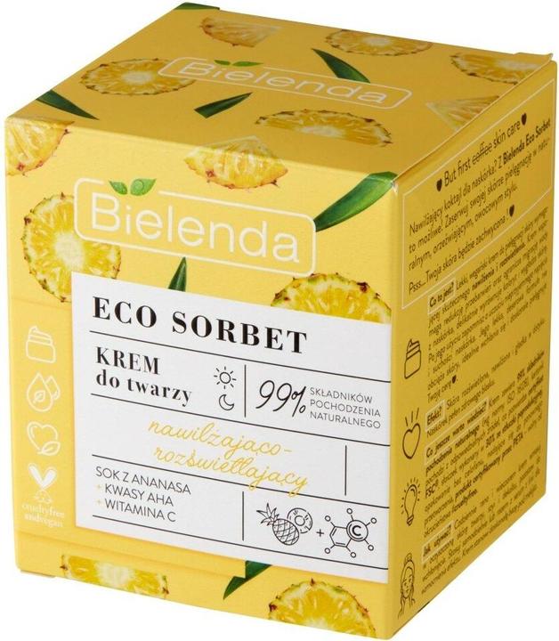 Bielenda BIELENDA Eco Sorbet nawilżająco-rozświetlający krem do twarzy Ananas 50ml (Körpercreme, 50 ml)