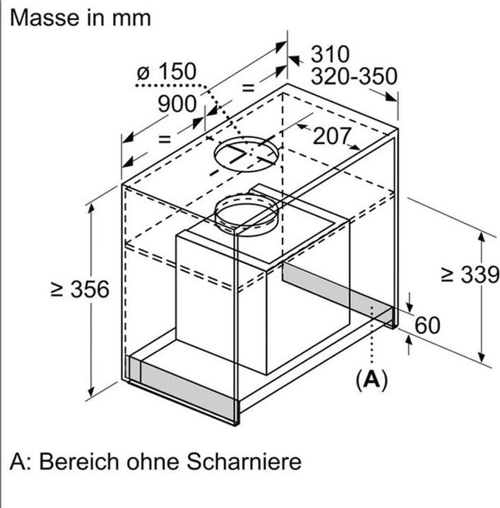 Actual product image Bosch Hausgeräte DBB96AF60 (Substructure hood)