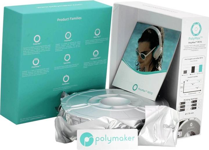 Actual product image Polymaker PolyMax PETG V2 - Black - 1.75mm (PETG, 1.75 mm, 750 g, Black)