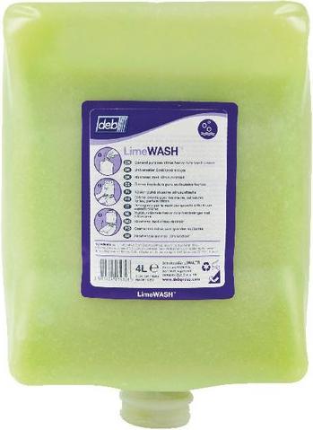 Actual product image Deb Stoko Håndrens Solopol Lime 4l patron LIM4LTR - (4 litres pr. pcs. x 4 ) (Liquid soap, 4000 ml)