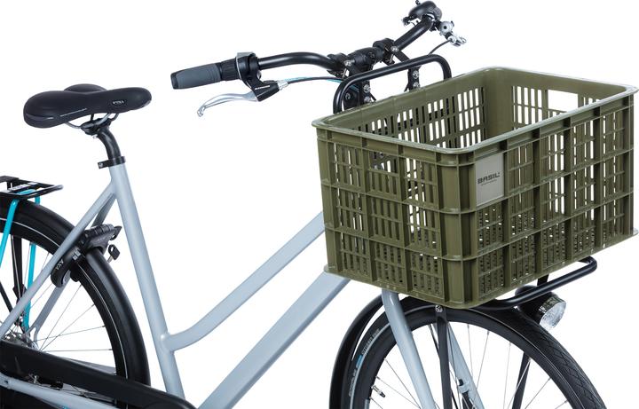 Produktbild Basil Fahrradkiste L, 40L, recycelter Kunststoff, moss green (40 l)