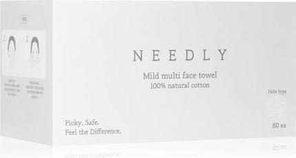 Image du produit Needly Serviette nettoyante douce pour le visage - 80 serviettes, jetables (Chiffons de nettoyage)