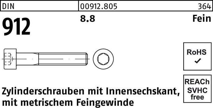 Productafbeelding Kaaskopschroef DIN 912 met inbus M 10 x1 x 40 8.8 (100 Schroeven per stuk)