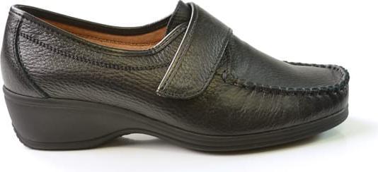 Produktbild Stile Di Vita Mocassin En Cuir Graine Avec Velcro, Talon Compense (41)