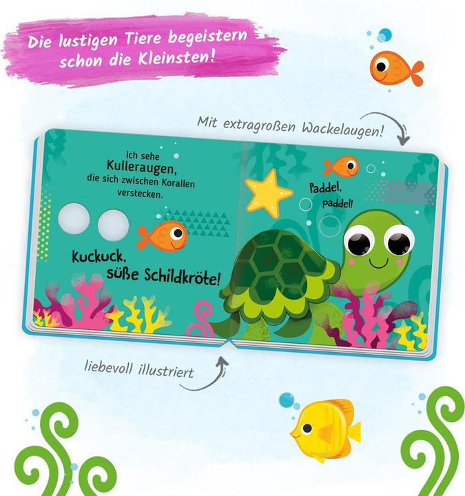 Actual product image Pappenbuch mit Kulleraugen Mein Kulleraugenbuch Meerestiere (German, Trötsch Verlag GmbH & Co KG, 2023)