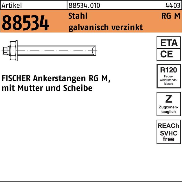 Image du produit Fischer Tige d'ancrage RG M12x160 5.8 (10 pcs)