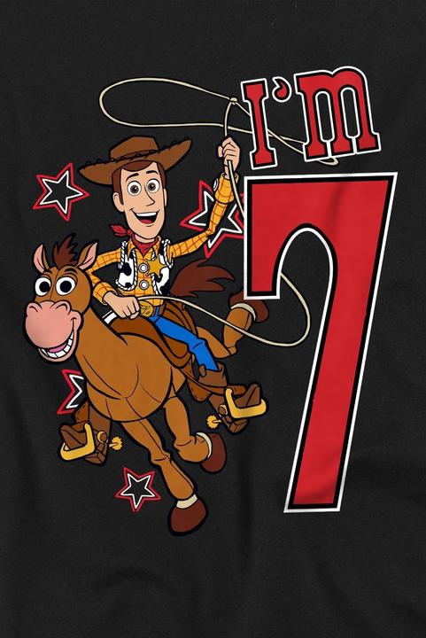 Immagine prodotto Toy Story I'm 7 Maglietta Compleanno Legno Bambini (140)