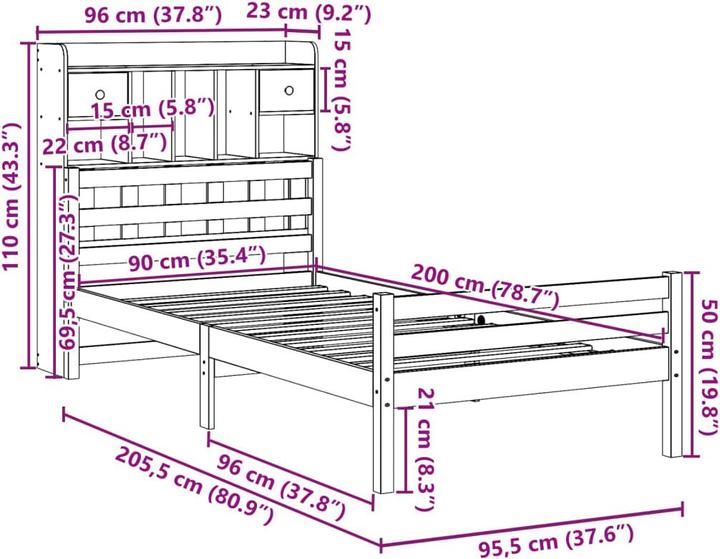 Produktbild VidaXL Nomi (90 x 200 cm)
