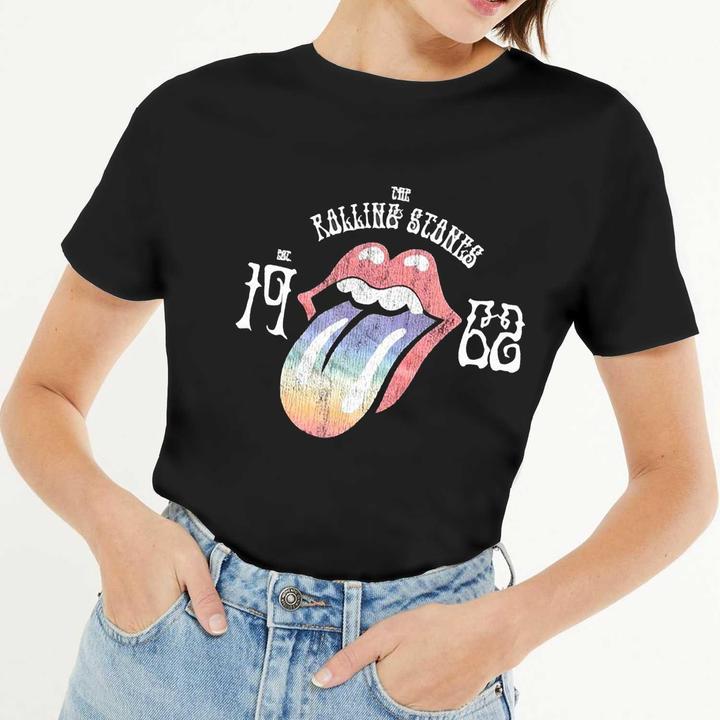 Immagine prodotto The Rolling Stones Maglietta Sixty Rainbow Hi-Build Donna/Ladies (S)