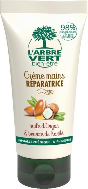 Actual product image L'arbre vert Organic Hand Cream Repairing with Argan Oil and Shea Butter (75 ml)