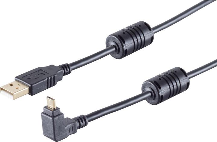 Produktbild Shiverpeaks USB Kabel USB A ST auf USB Micro B ST 180? Winkel oben 1,0m (1 m, USB 2.0)