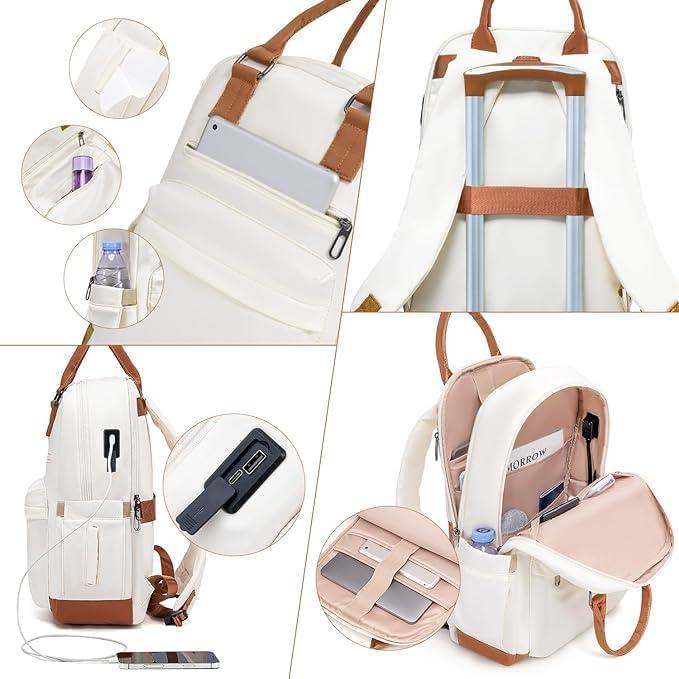 Produktbild Coolife 5-teiliges Trolley-Set mit Reiserucksack und Kulturbeutel (93 l, Handgepäck (bis 50l), M (50 - 90l), L (90 - 115l))