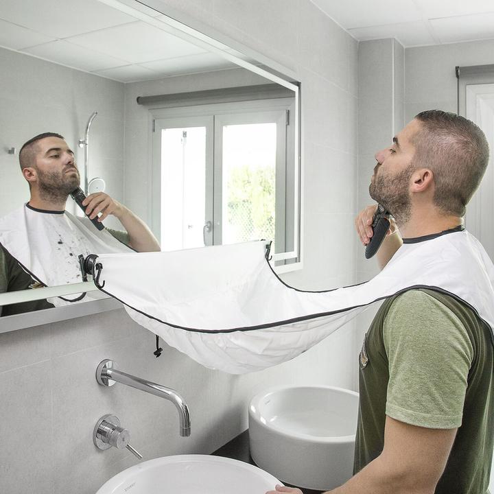 Actual product image InnovaGoods Beard catcher cloth with suction cups Bibdy
