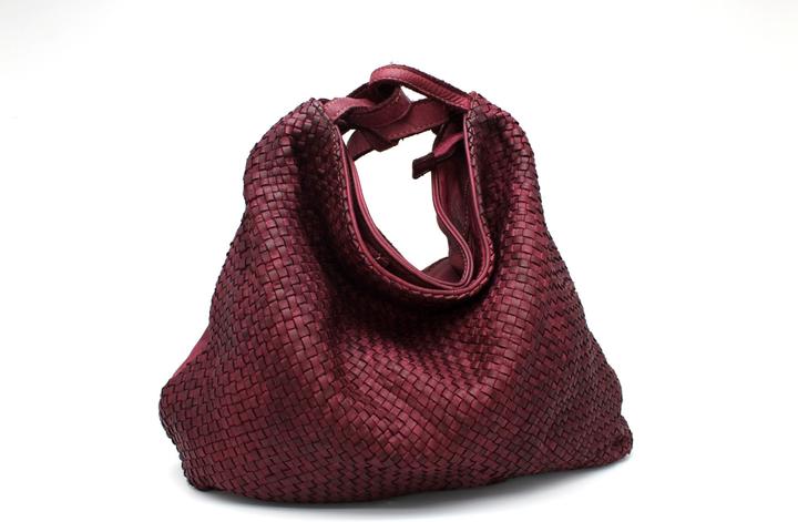 Only-Bags.Store Ledertasche, Umhängetasche aus weichem gewebtem Leder, wandelbarer Rucksack aus Leder