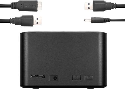 Image du produit Axagon ADSA-D25 Station d'accueil pour lecteur de stockage USB 3.2 Gen 1 (3.1 Gen 1) Type micro-B Noir (2.5")