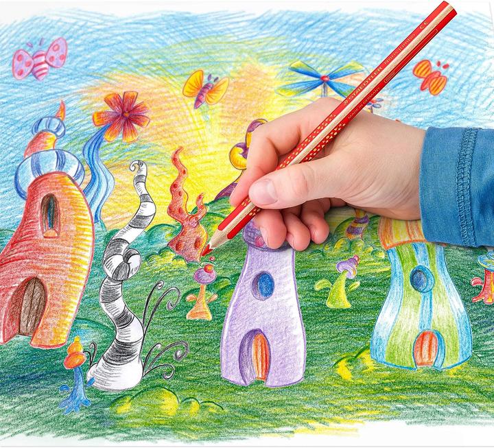 Actual product image Staedtler Noris jumbo 1284 Jumbo coloured pencil, single product, black (Black, 1 x)
