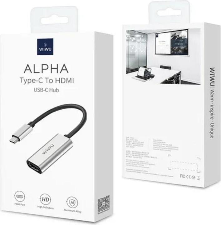 Image du produit Wiwu Converter - Legend series adapter Wi-C049 USB C to HDMI - black (USB-C)