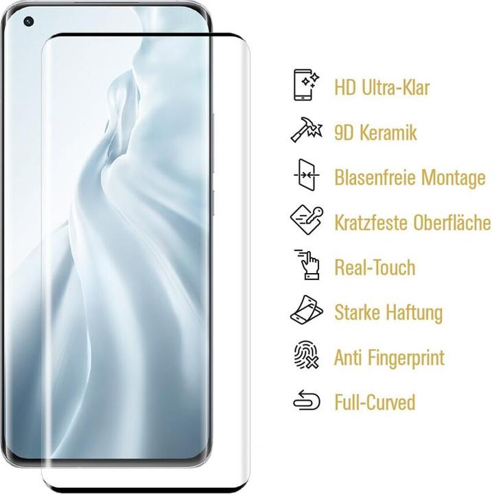 Produktbild Protectorking 3x Ceramic-Glass Full Cover HD Klar (3 Stück, Xiaomi Mi 11 Ultra)