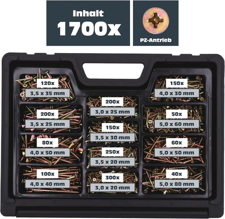 Actual product image Helpmate Holzschrauben Set (1700 Screws per piece)