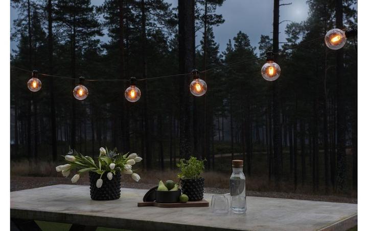 Actual product image Konstsmide 2337-800SP LED solar beer garden chain, remote-controlled (14.50 m)