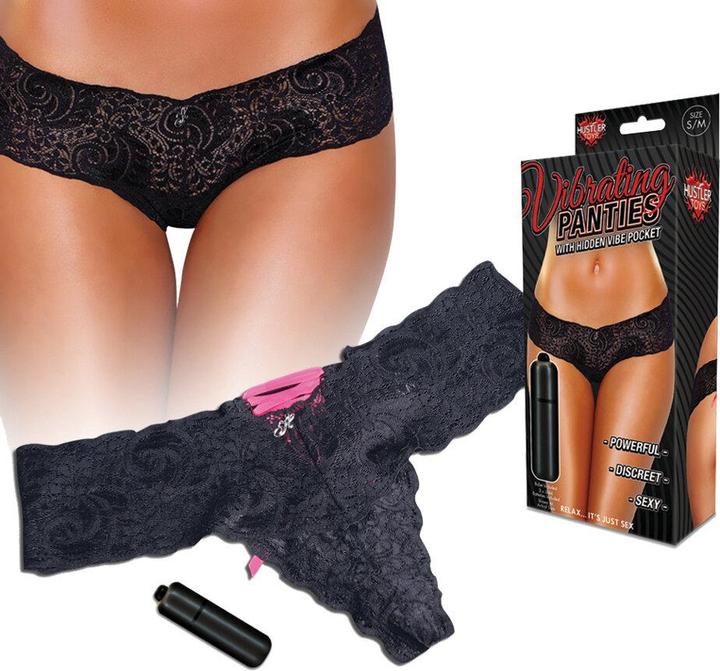 Hustler Vibrating Panties black/pink M/L (M/L)
