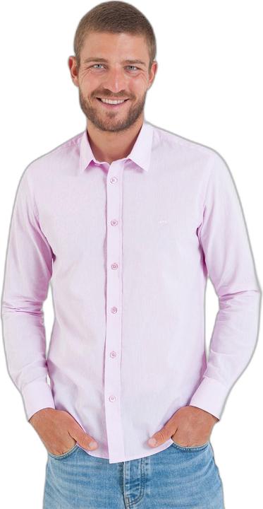 Camberabero Hemd langarm einfarbig Baumwolle Leinen (3XL)