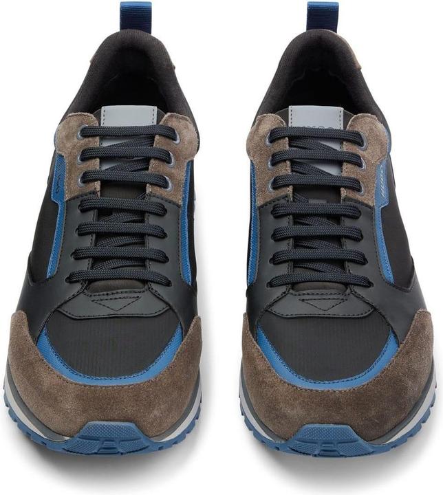 Actual product image HUGO Mens Icelin Suede Panel Running Trainers (39.5)