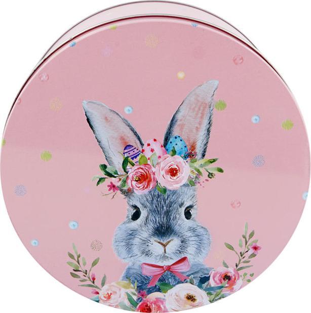 Produktbild miniSchoggi Keksdose Rund Hase Rosa, Ø 200 x 90 mm