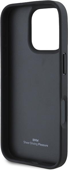 Produktbild BMW BMHCP16LSLLBK iPhone 16 Pro 6.3" czarny/black hardcase Leather Hot Stamp (Apple iPhone 16 Pro)