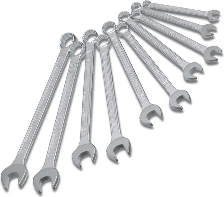 HAZET Ring-Maulschlüssel Satz 600SPC/10 ∙ Aussen Doppel-Sechskant-Tractionsprofil ∙ 8 - 19 ∙ Anzahl … (8 mm, 10 mm, 12 mm, 13 mm, 14 mm, 15 mm, 16 mm, 17 mm, 18 mm, 19 mm)