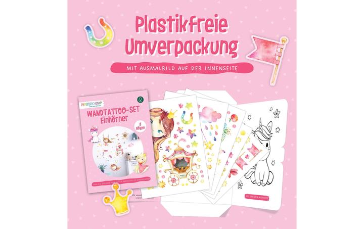 Image du produit Papierdrachen Stickers muraux - licorne (2 x 22 x 32 cm)
