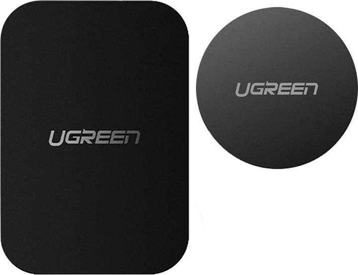Image du produit Ugreen LP123 60410 plaques métalliques rondes/rectangulaires pour supports de téléphone magnétiques - noir
