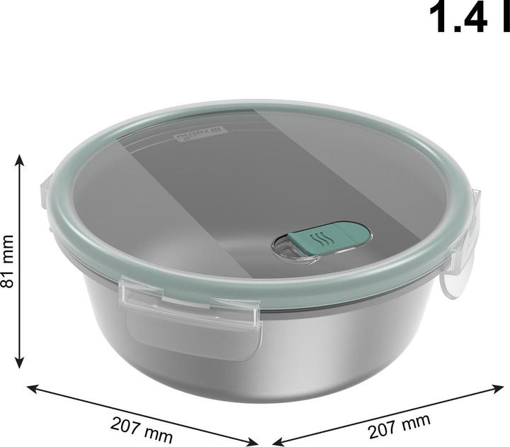 Produktbild Rotho Set Frischhaltedose aus Edelstahl 4 tlg. PAGAMALU mit Bambusdeckel (1.40 l)