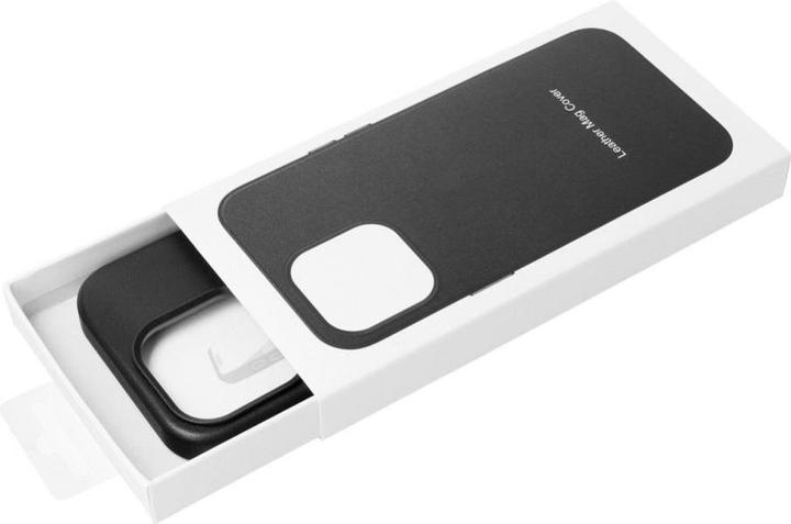 Produktbild OEM Back panel cover LEATHER MAG COVER case for IPHONE 12 black (Apple iPhone 12)