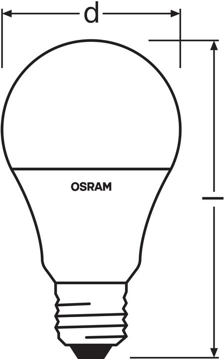 Actual product image Osram Led Retrofit Rgbw Lamps With Remote Control (E27, 60 W, 806 lm, 1 x, G)
