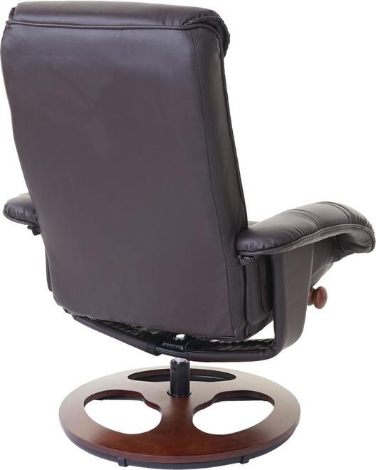 Produktbild Swisshandel24 Relaxsessel, Fernsehsessel Sessel mit Hocker, Kunstleder - braun