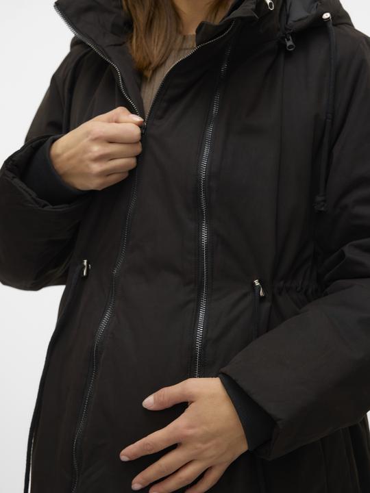 Actual product image Mamalicious Hood with drawstring ribbed cuffs Coat jacket (M)
