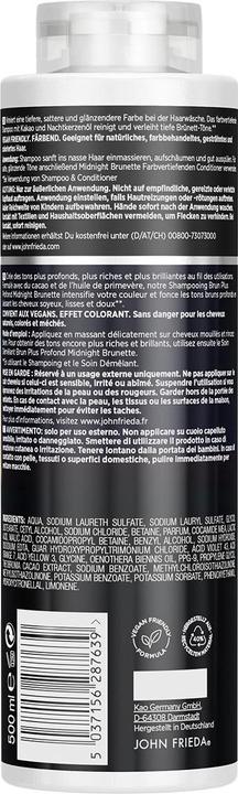Immagine prodotto John Frieda Brunetta di mezzanotte (500 ml, Shampoo liquido)