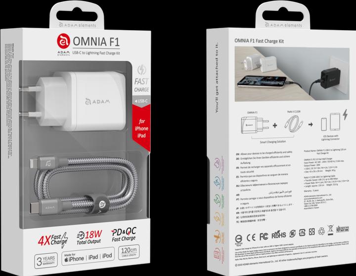 Produktbild Adam Elements OMNIA F1 | Weiss | Lightning Schnelllade-Kit (18 W)