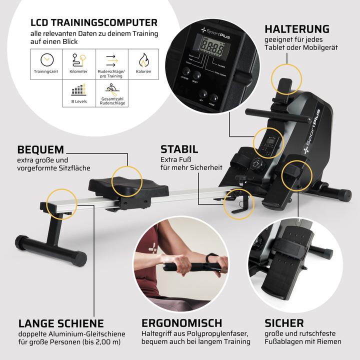 Actual product image Sportplus Rowing machine