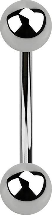 Produktbild Star Piercing Micro Banane silber mit zwei Kugeln (ohne Messing, Titan G23)